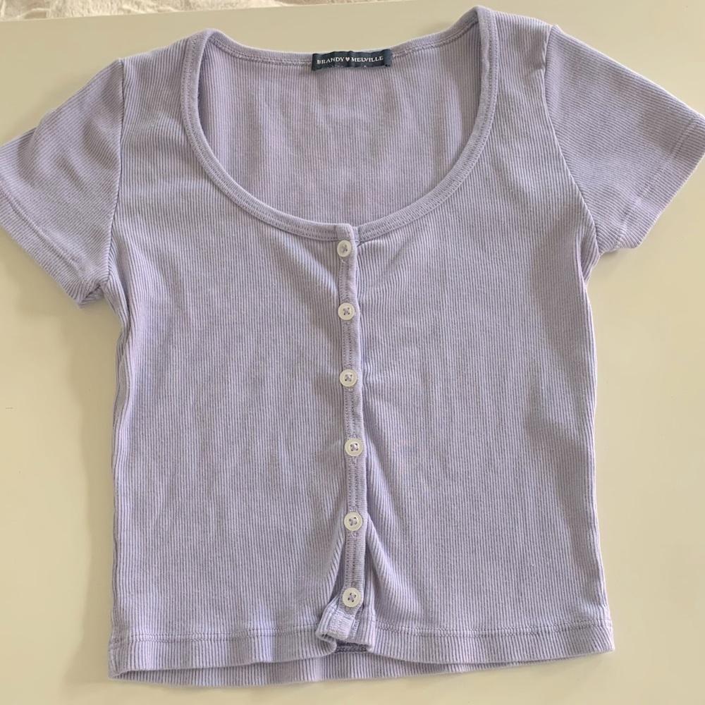 Pastel Purple Zelly Button Up Top